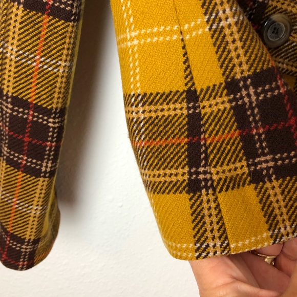 Olive des Olive mustard plaid jacket - Picture 4 of 5